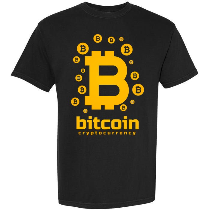Bitcoin Cryptocurrency Logo Garment-Dyed Heavyweight T-Shirt