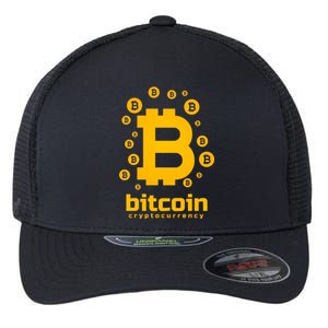 Bitcoin Cryptocurrency Logo Flexfit Unipanel Trucker Cap