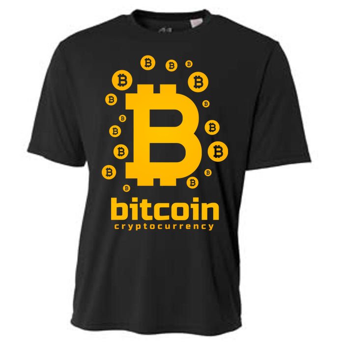 Bitcoin Cryptocurrency Logo Cooling Performance Crew T-Shirt