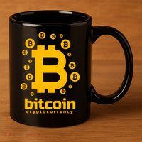 Bitcoin Cryptocurrency Logo 11oz C Handle Ceramic Mug
