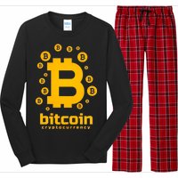 Bitcoin Cryptocurrency Logo Long Sleeve Pajama Set