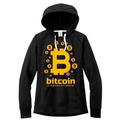 Bitcoin Cryptocurrency Logo Women's Fleece Hoodie