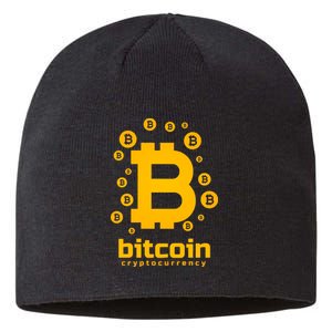 Bitcoin Cryptocurrency Logo Sustainable Beanie