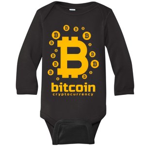 Bitcoin Cryptocurrency Logo Baby Long Sleeve Bodysuit