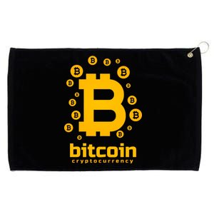 Bitcoin Cryptocurrency Logo Grommeted Golf Towel