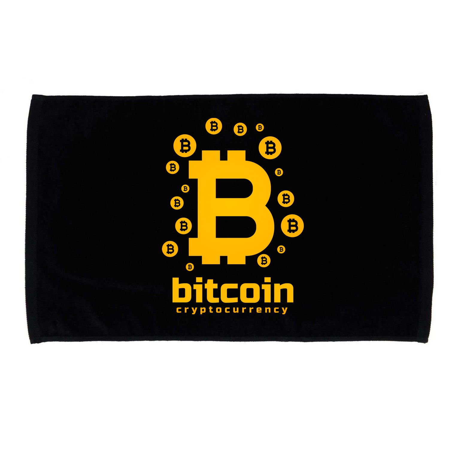 Bitcoin Cryptocurrency Logo Microfiber Hand Towel