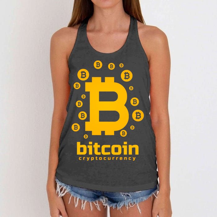 Bitcoin Cryptocurrency Logo Women's Knotted Racerback Tank