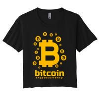Bitcoin Cryptocurrency Logo Women's Crop Top Tee