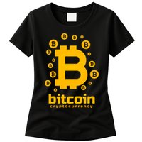 Bitcoin Cryptocurrency Logo Womens T-Shirt