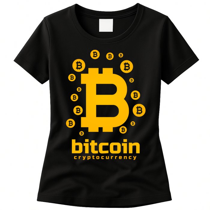 Bitcoin Cryptocurrency Logo Womens T-Shirt
