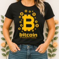Bitcoin Cryptocurrency Logo Womens T-Shirt