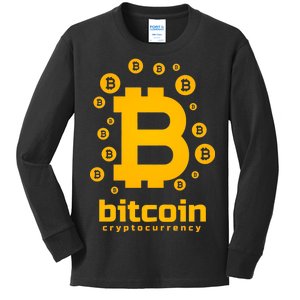 Bitcoin Cryptocurrency Logo Kids Long Sleeve Shirt