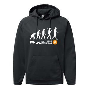 Bitcoin Evolution Performance Fleece Hoodie