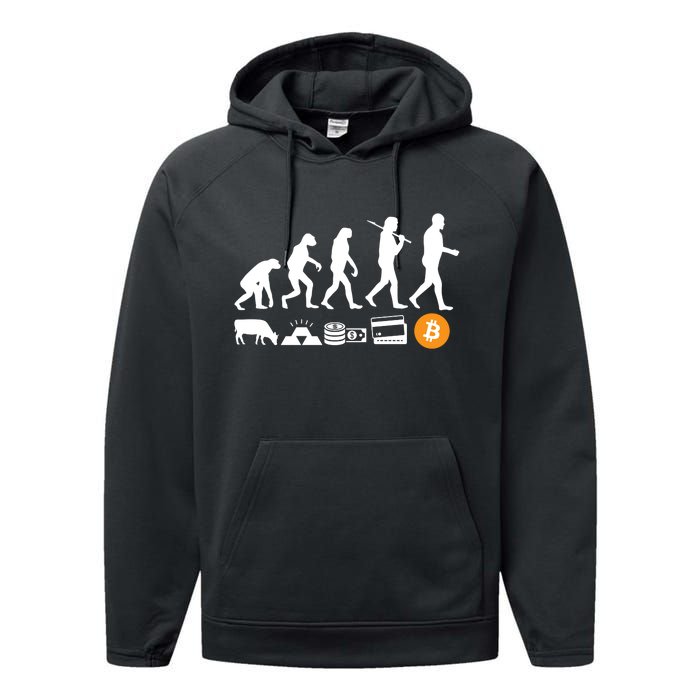 Bitcoin Evolution Performance Fleece Hoodie