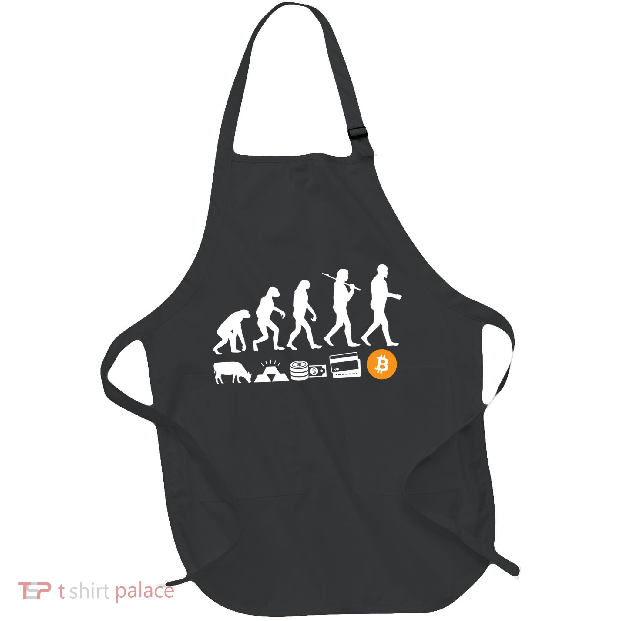 Bitcoin Evolution Full-Length Apron With Pockets