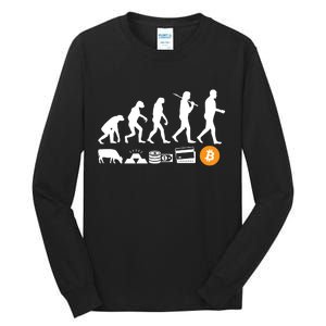 Bitcoin Evolution Tall Long Sleeve T-Shirt