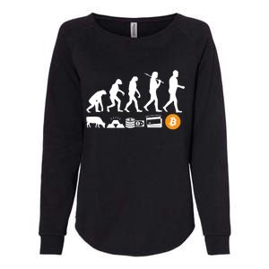 Bitcoin Evolution Womens California Wash Sweatshirt