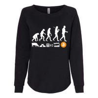 Bitcoin Evolution Womens California Wash Sweatshirt