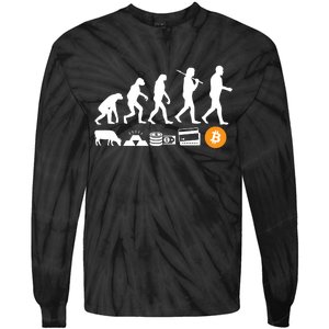 Bitcoin Evolution Tie-Dye Long Sleeve Shirt