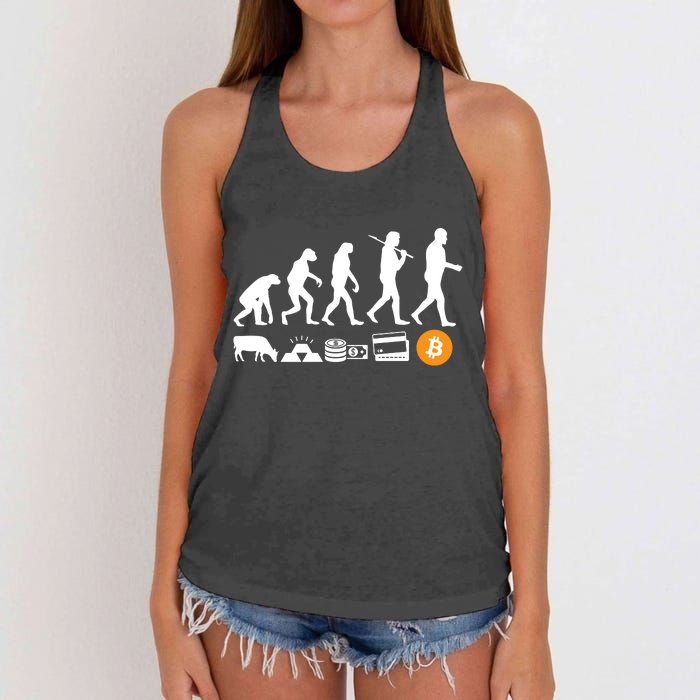 Bitcoin Evolution Women's Knotted Racerback Tank