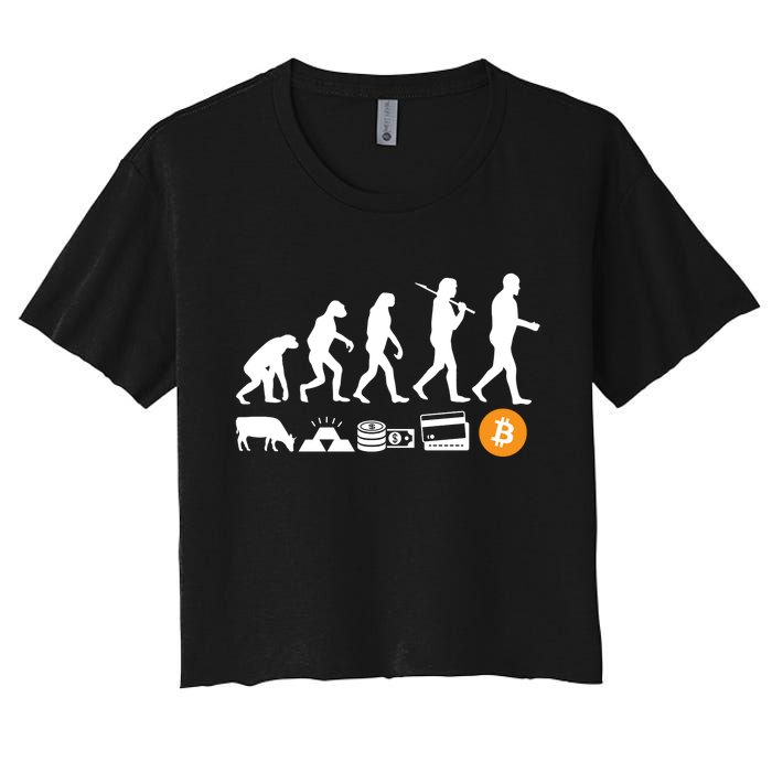 Bitcoin Evolution Women's Crop Top Tee