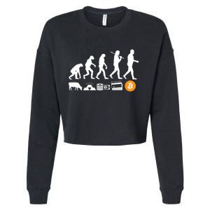 Bitcoin Evolution Cropped Pullover Crew