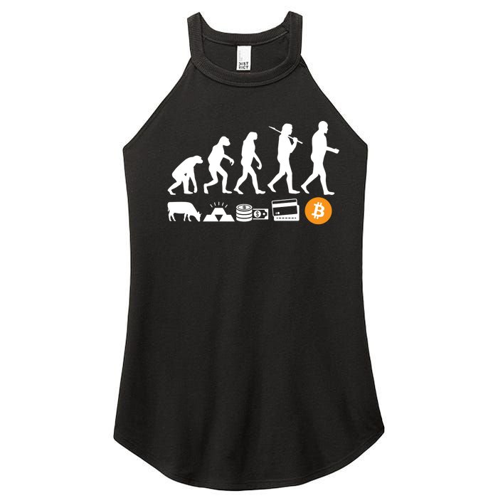 Bitcoin Evolution Women's Perfect Tri Rocker Tank