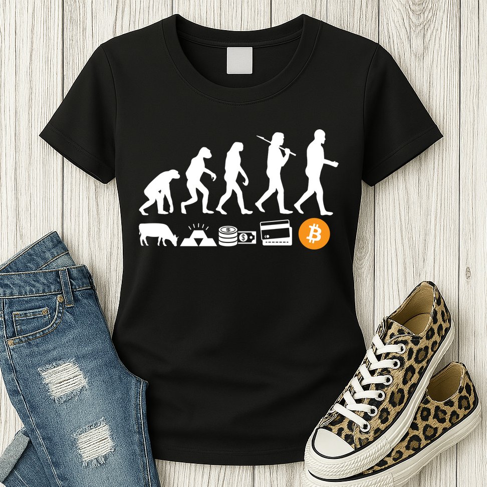Bitcoin Evolution Womens T-Shirt
