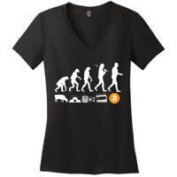 Bitcoin Evolution Women's V-Neck T-Shirt