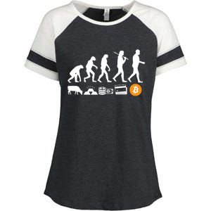 Bitcoin Evolution Enza Ladies Jersey Colorblock Tee