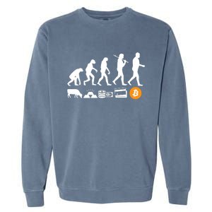 Bitcoin Evolution Garment-Dyed Sweatshirt