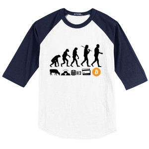 Bitcoin Evolution Baseball Sleeve Shirt