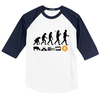 Bitcoin Evolution Baseball Sleeve Shirt