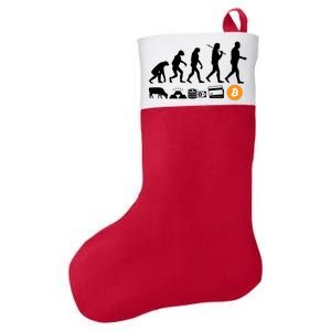 Bitcoin Evolution Felt Holiday Christmas Stocking