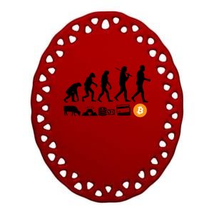 Bitcoin Evolution Ceramic Oval Ornament