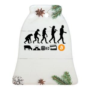 Bitcoin Evolution Ceramic Bell Ornament