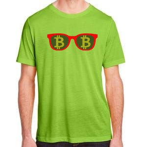 Bitcoin Glasses Adult ChromaSoft Performance T-Shirt