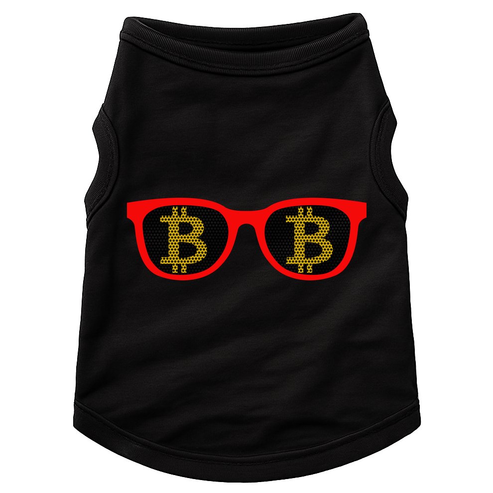 Bitcoin Glasses Doggie Tank