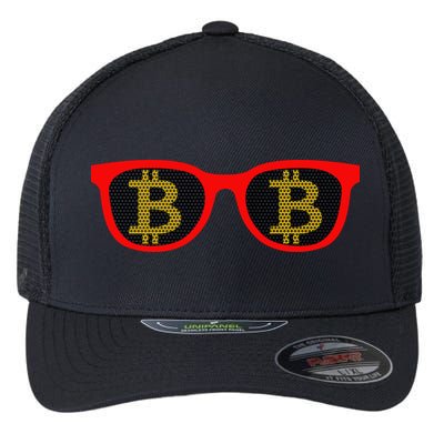 Bitcoin Glasses Flexfit Unipanel Trucker Cap