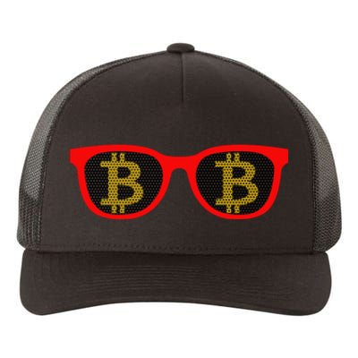 Bitcoin Glasses Yupoong Adult 5-Panel Trucker Hat