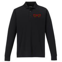 Bitcoin Glasses Performance Long Sleeve Polo