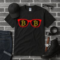 Bitcoin Glasses Tall T-Shirt