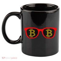 Bitcoin Glasses 11oz C Handle Ceramic Mug
