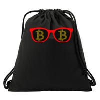 Bitcoin Glasses Drawstring Bag