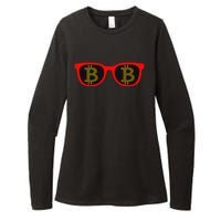 Bitcoin Glasses Womens CVC Long Sleeve Shirt