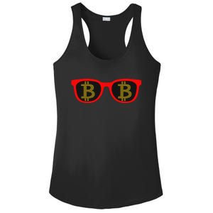 Bitcoin Glasses Ladies PosiCharge Competitor Racerback Tank