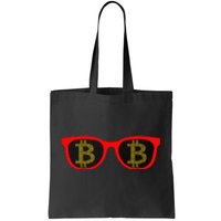 Bitcoin Glasses Tote Bag