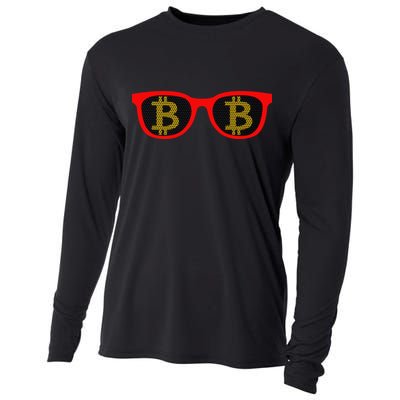 Bitcoin Glasses Cooling Performance Long Sleeve Crew