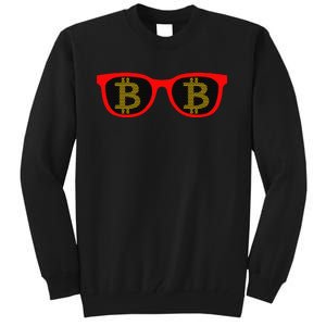 Bitcoin Glasses Tall Sweatshirt