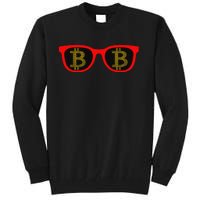 Bitcoin Glasses Tall Sweatshirt